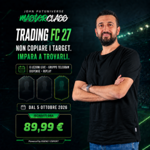 Masterclass Trading FC 27 — John Futuniverse, 8 lezioni live, 89,99 euro